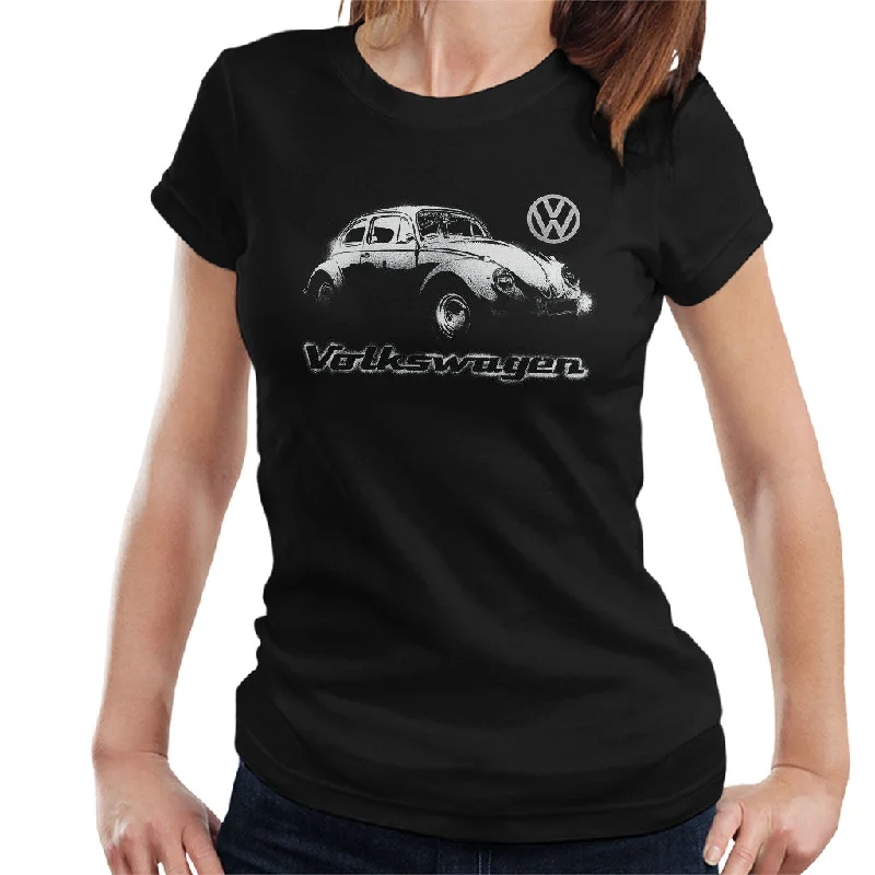 Volkswagen Beetle Spray Paint Women's T-Shirt Print Jacquard Patchwork