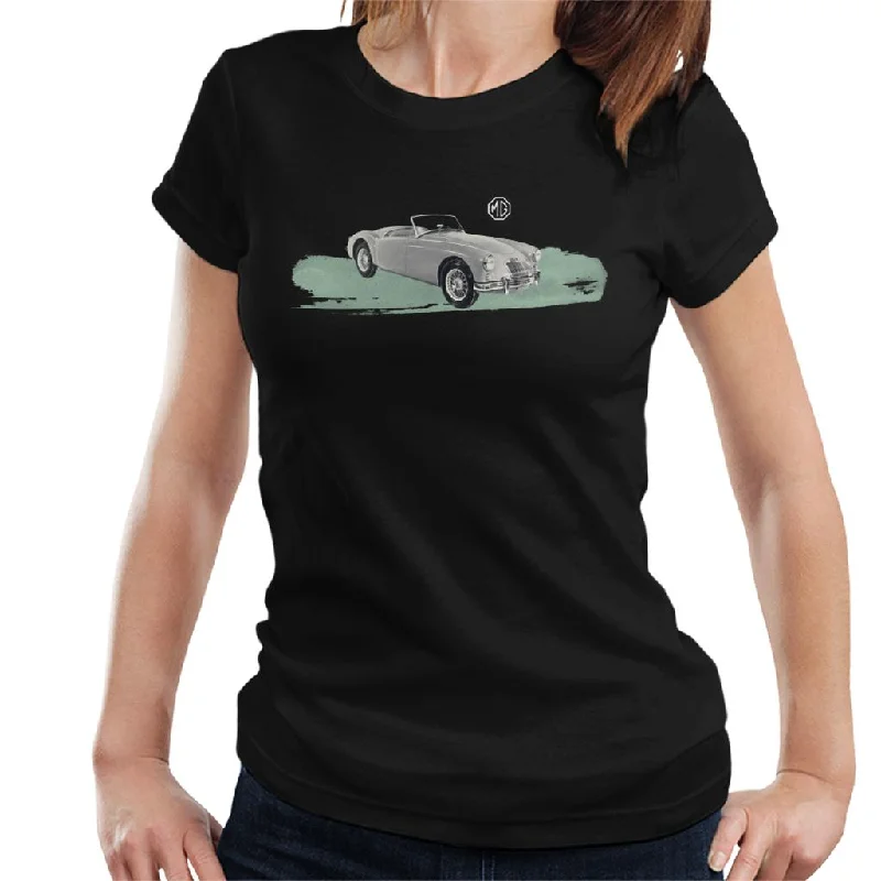 MG The Completely New MGA British Motor Heritage Women's T-Shirt Mesh Canvas Denim