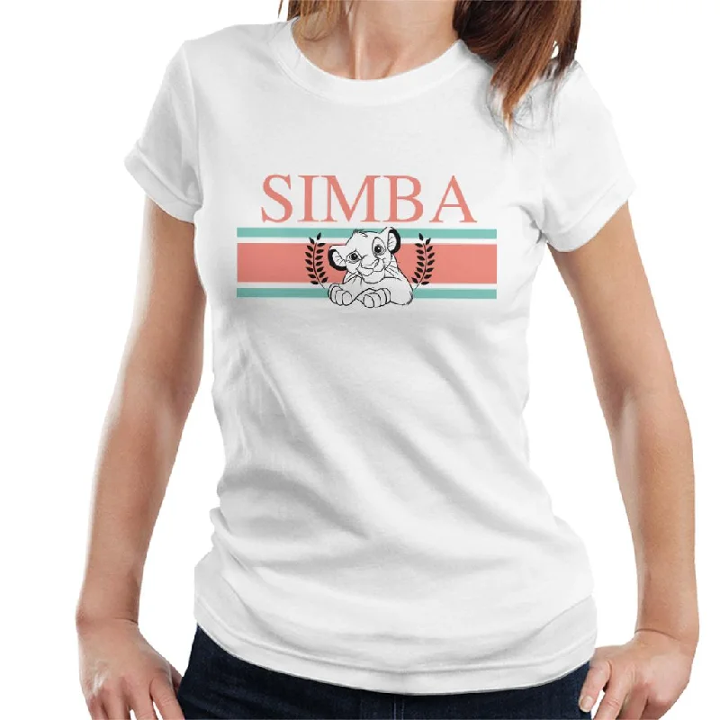 Disney Simba Leaf The Lion King Women's T-Shirt Plaid T-Shirt Polka Dot Checkered