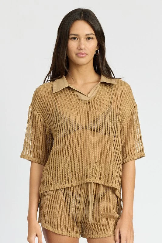 COLLARED LOUNGE SHIRT Modern Contemporary Chic