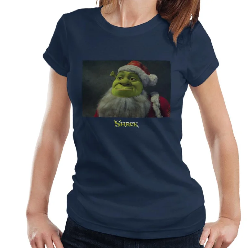 Shrek Christmas Father Christmas Women's T-Shirt Rayon Velvet Corduroy
