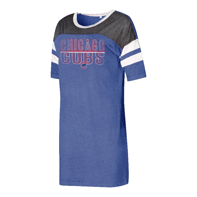 Chicago Cubs Woman's Concept Sports Nightshirt Print Jacquard Patchwork