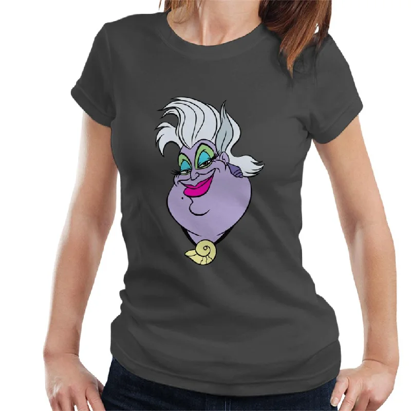Disney Ursula Smile The Little Mermaid Women's T-Shirt Anti-Pilling Machine Wash Handmade