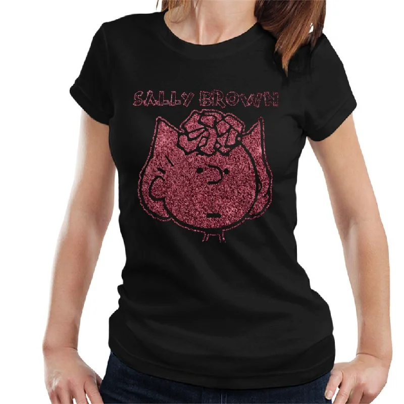 Peanuts I Am Sally Brown Glitter Women's T-Shirt Terry Blend Velvet Blend Canvas Blend