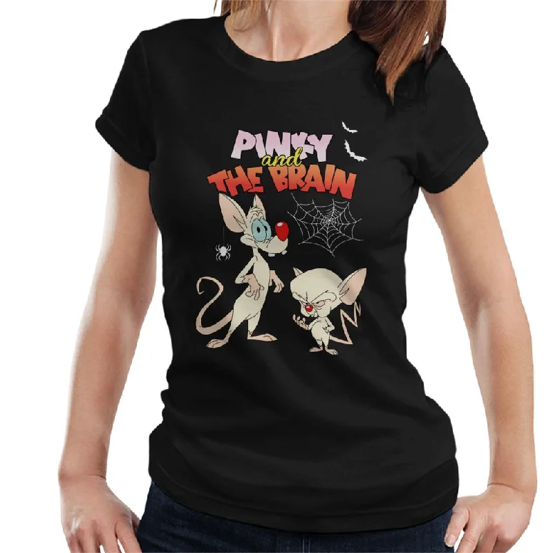 Animaniacs Pinky And The Brain Halloween Creepy Crawlies Women's T-Shirt Elegant Classic Vintage