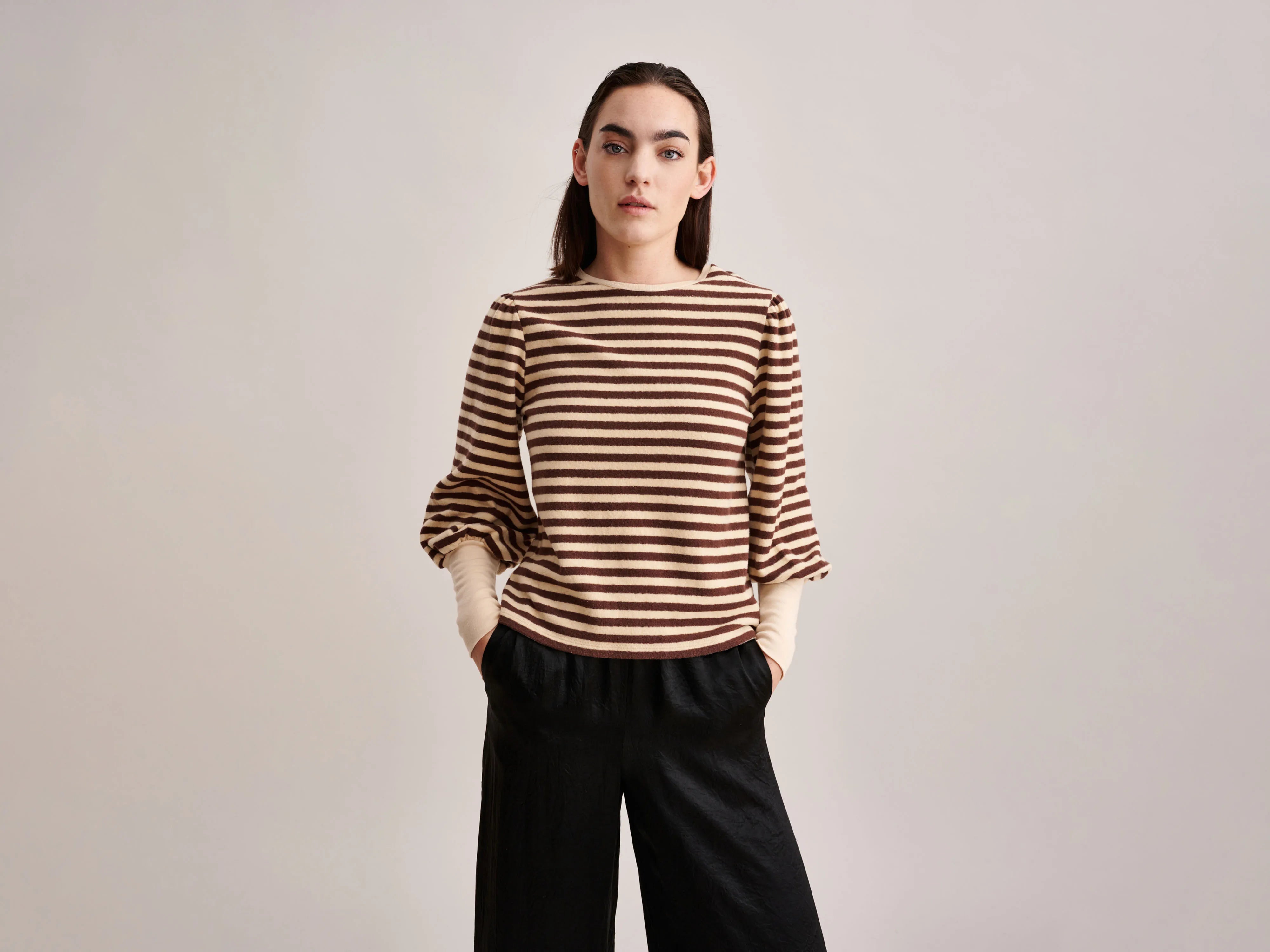 Vidoum T-Shirt (232 / W / STRIPE A) Terry Blend Velvet Blend Canvas Blend