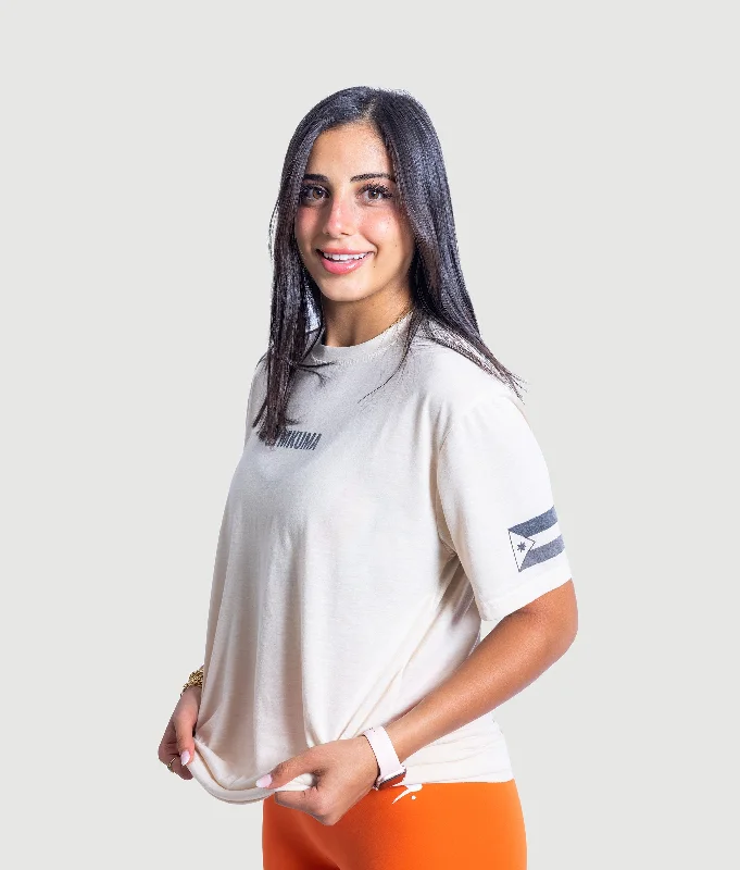 Gymkuma Basic T-shirt - Ivory Jersey Fabric Tulle Fabric Batik Fabric