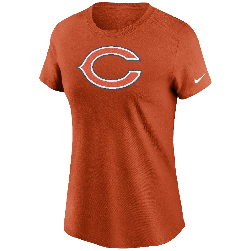 Chicago Bears Nike Women's Orange C Logo T-Shirt Spandex Blend Rayon Blend Denim Blend