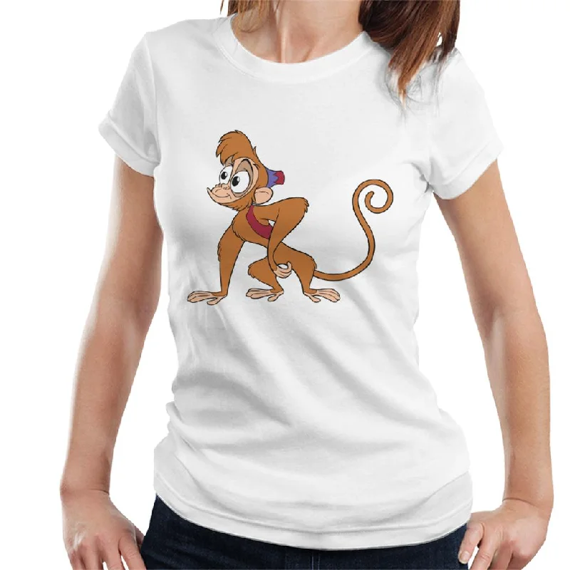 Disney Abu Smile Aladdin Women's T-Shirt Basic T-Shirt Crew Neck Short Sleeve