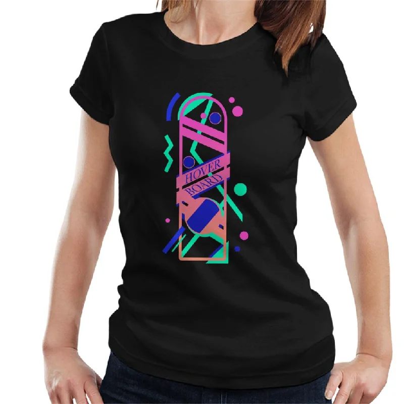 Back to the Future Hoverboard Vaporwave Women's T-Shirt Fitted T-Shirt Seamless Stretchy
