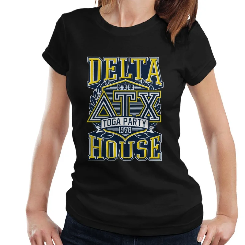 Animal House DTX 1978 Toga Party Women's T-Shirt Welt Pockets Slit Pockets