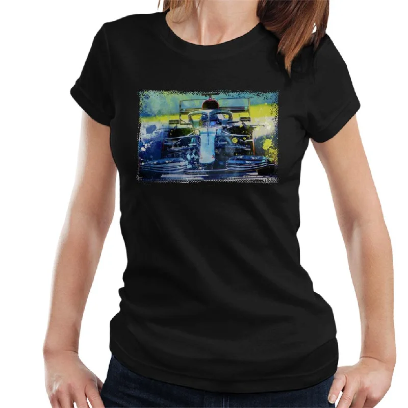 Motorsport Images Lewis Hamilton F1 W11 EQ On Track Women's T-Shirt Sequined Glittery Shiny
