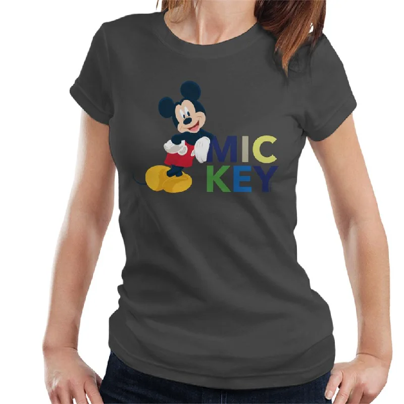 Disney Mickey Mouse Cool Lean Women's T-Shirt Anti-Shrink Durable Soft