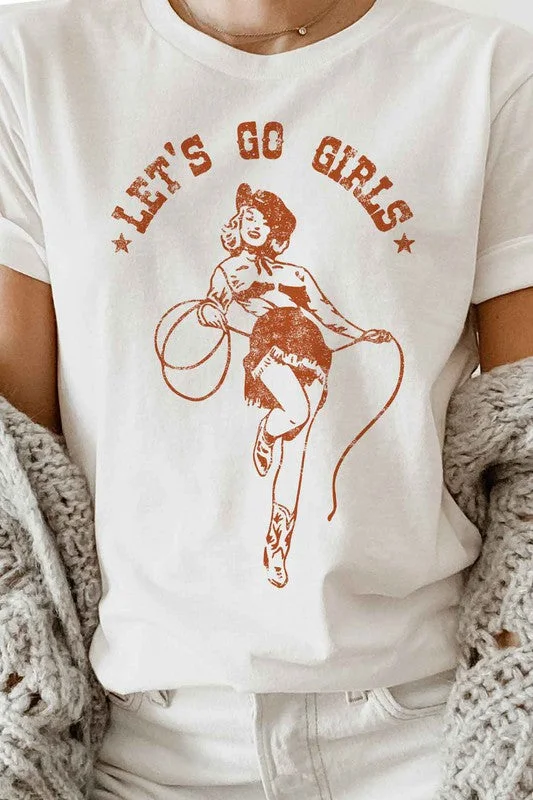 LETS GO GIRLS OVERSIZED GRAPHIC TEE / T-SHIRT Fashionable Trendy Casual