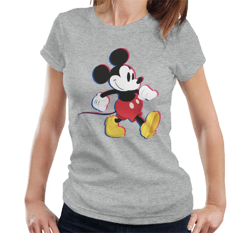 Disney Mickey Mouse March Women's T-Shirt Cozy Warm Stylish
