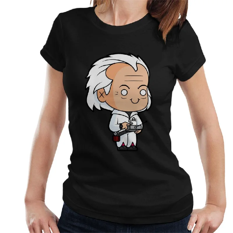 Back to the Future Dr Emmett Brown Kawaii Women's T-Shirt Graphic T-Shirt Round Neck Polyester