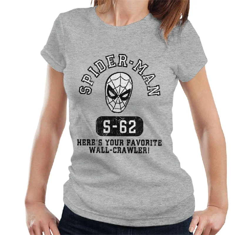 Marvel Favourite Wall Crawler Spider Man Women's T-Shirt Zippered Front Buttoned Front Snap Front