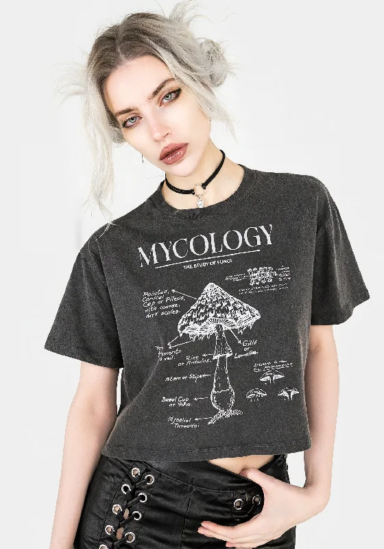 Mycology Boxy Crop T-shirt Layered Multi-layer Single Layer