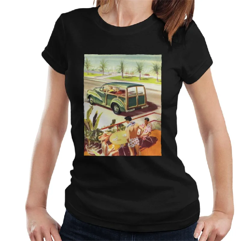 Morris Traveller Summer British Motor Heritage Women's T-Shirt Handmade Hand-knitted Hand-woven Morris Traveller Summer British Motor Heritage Women's T-Shirt Handmade Hand-knitted Hand-woven