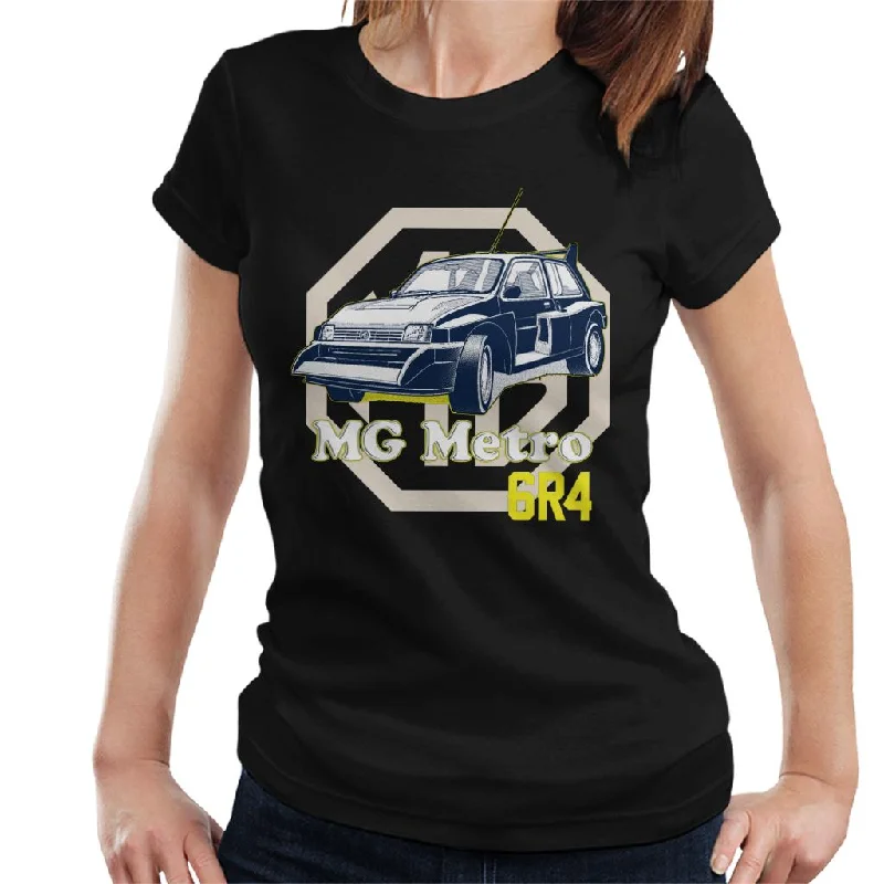 MG Metro 6R4 British Motor Heritage Women's T-Shirt Fleece Nylon Spandex