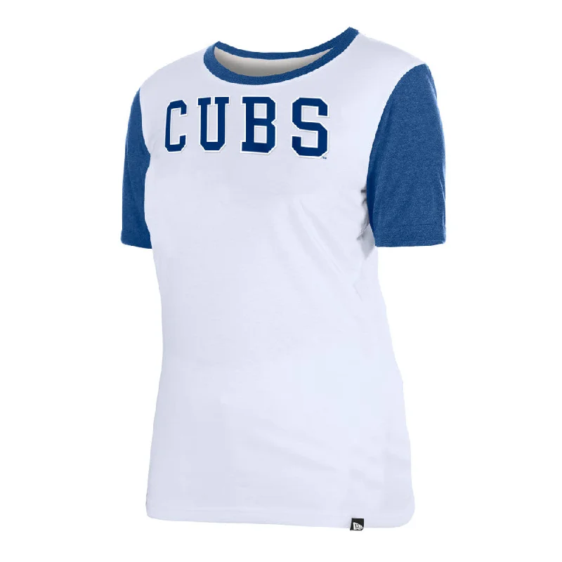 Chicago Cubs Logo Throwback T-Shirt Collared Crew Neck Turtle Neck