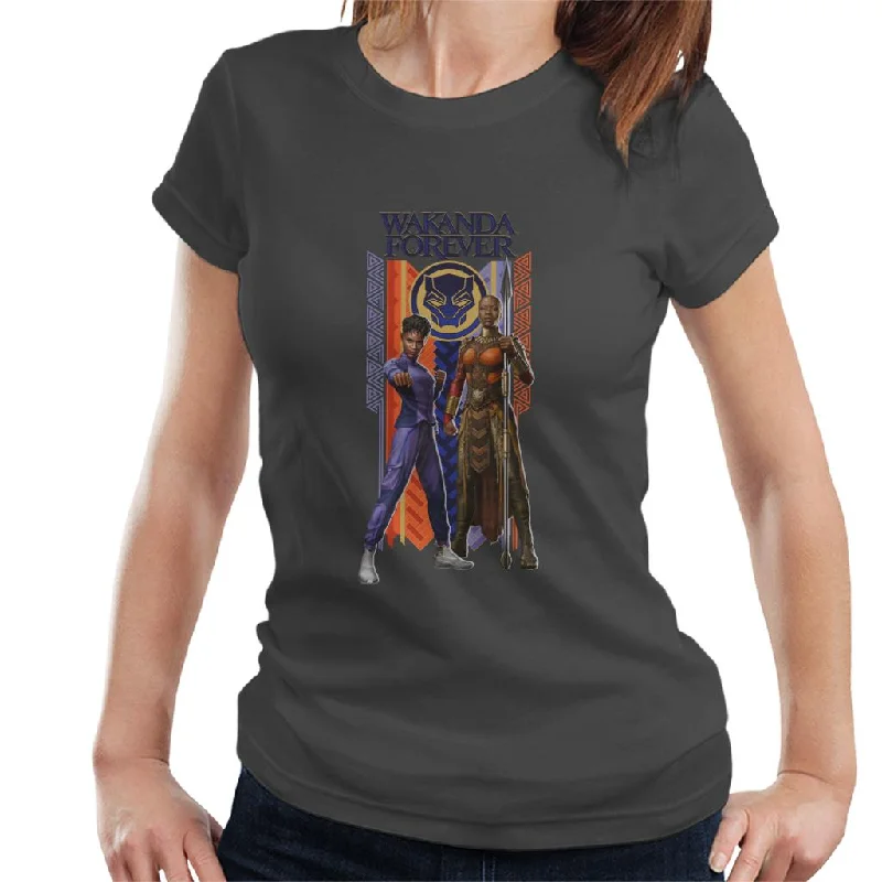 Marvel Black Panther Shuri Okoye Okavango Wakanda Forever Women's T-Shirt Cashmere Blend Cotton Blend Poly Blend