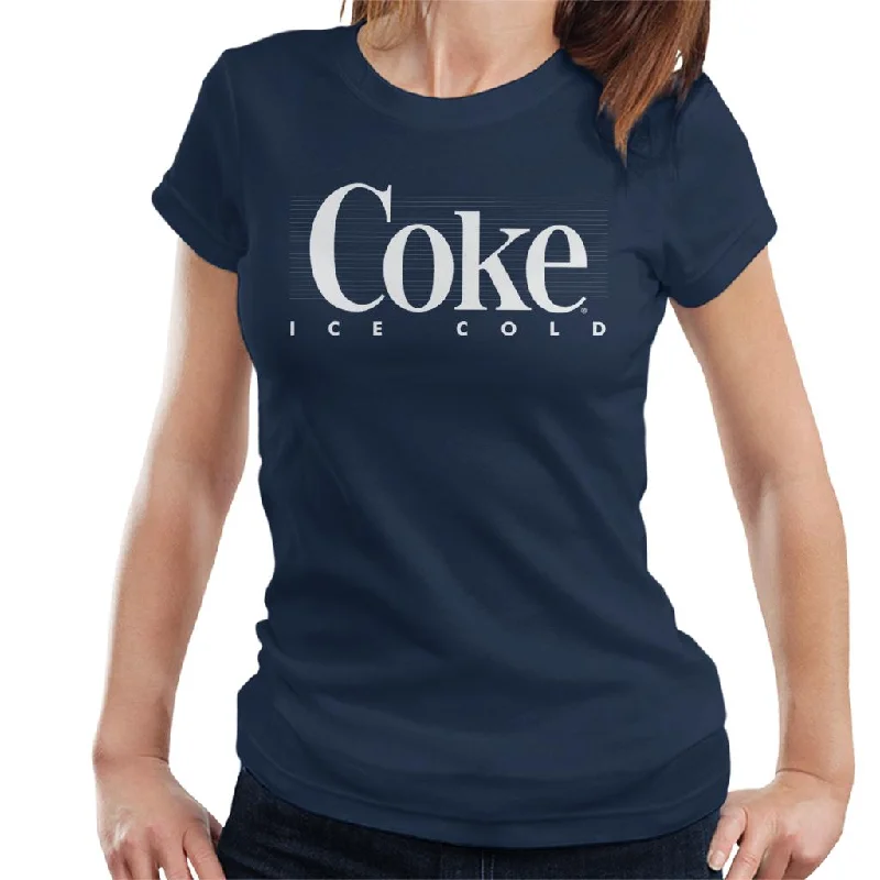 Coca Cola Ice Cold Women's T-Shirt Zippered Buttoned Snapped