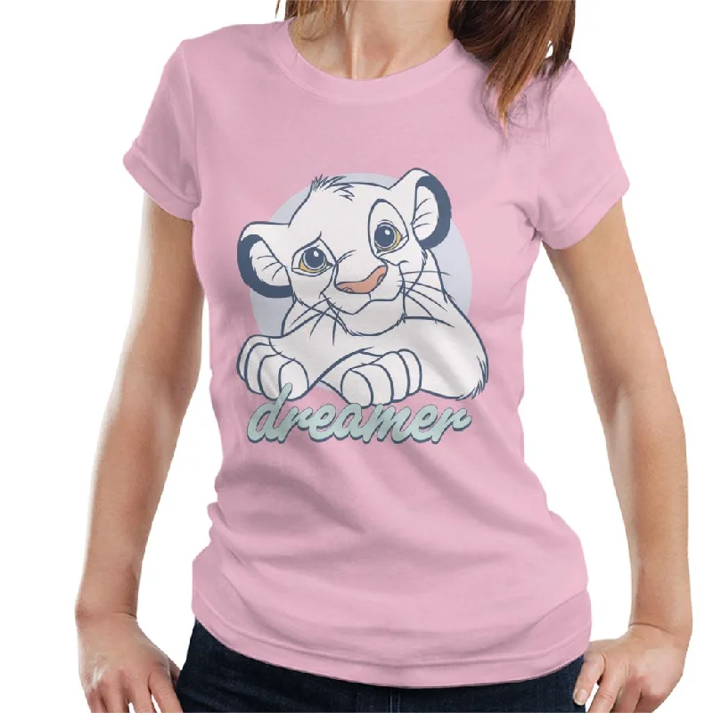 Disney Dreamer Simba The Lion King Women's T-Shirt Solid Color Striped Floral