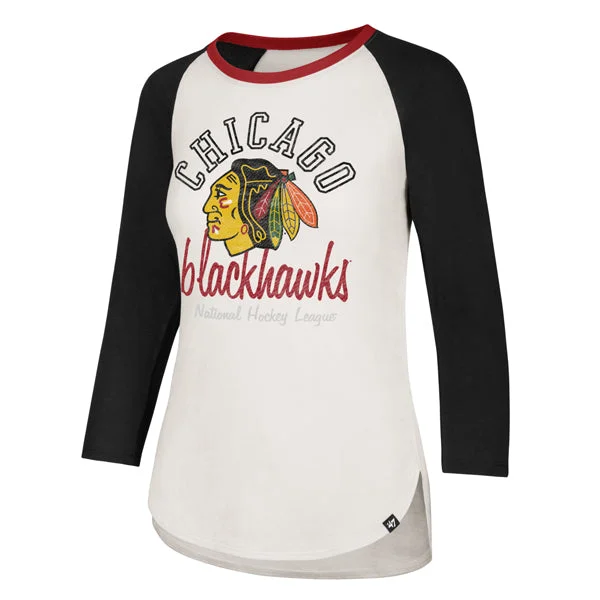 Chicago Blackhawks Women's Sandstone KA Midrange Raglan Shirt Rayon Velvet Corduroy