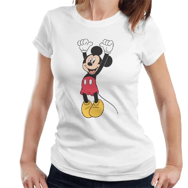 Disney Mickey Mouse Jump For Joy Women's T-Shirt Elasticated Padded Insulated