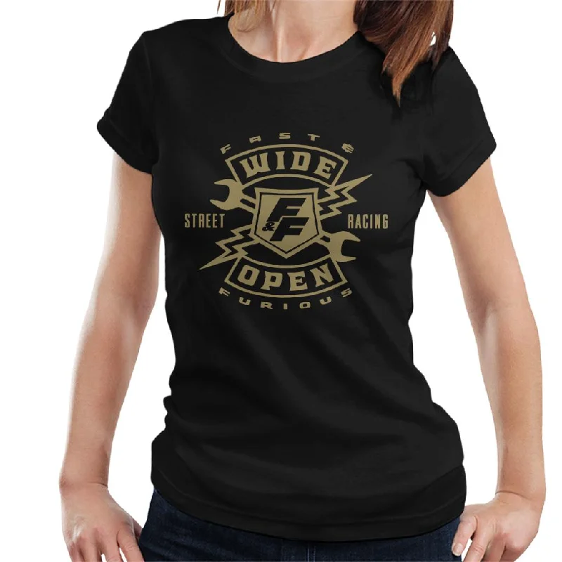 The Fast and The Furious Wide Open Women's T-Shirt Silk Blend Satin Velvet
