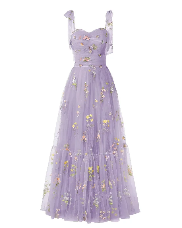 Elegant Embroidery Purple Prom Dresses Sweetheart Spaghetti Straps A Line Party Dress Long Simple Formal Dress Tunics Custom made