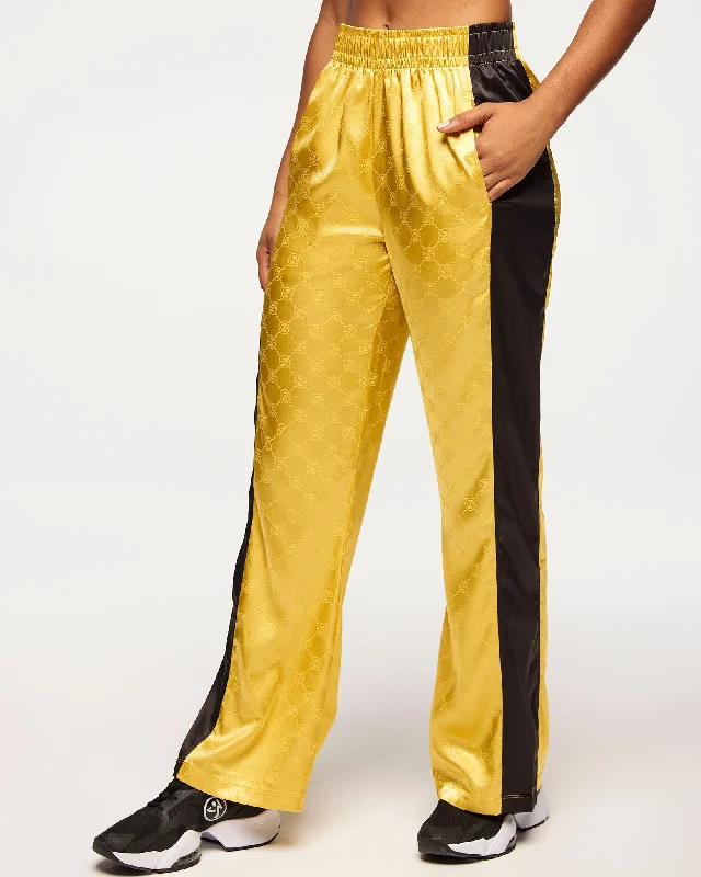Zumba Runway Straight Leg Track Pants Classic Bootcut Trousers