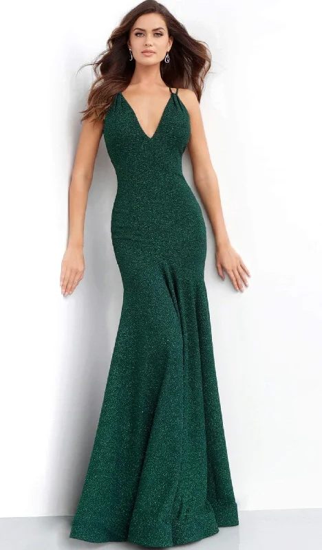 Jovani 60214 - Plunging V-neck Glitter Dress Tunics Essential wardrobe