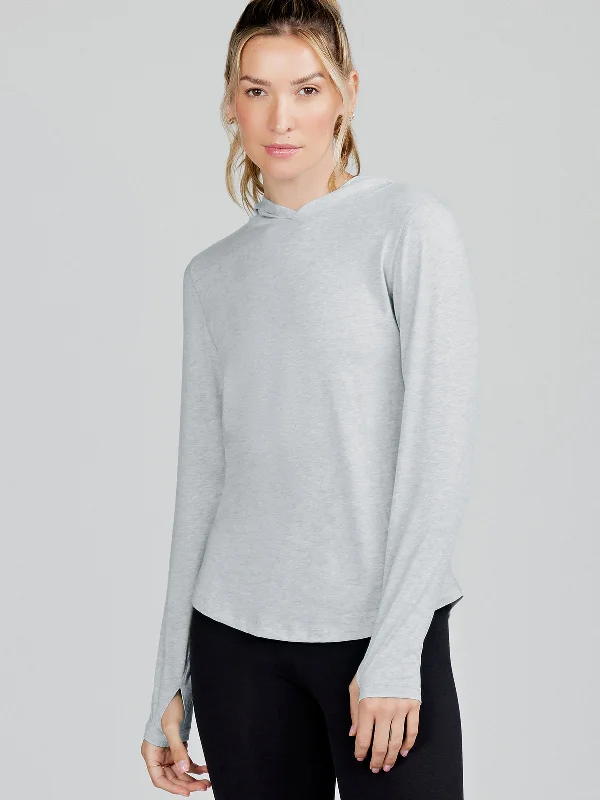 Recess Lightweight Hoodie Hoodie with Hem Applique Textured Unique