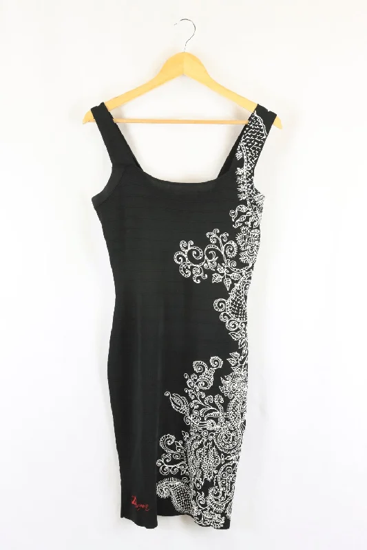 Desigual Black Dress M Tunics Office stylish