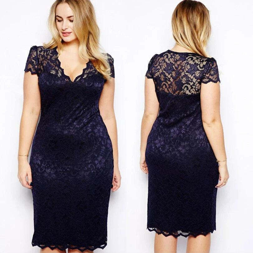 Lace Party Dress: Stylish Plus Size Summer Fashion for Women Tunics Cozy comfortable