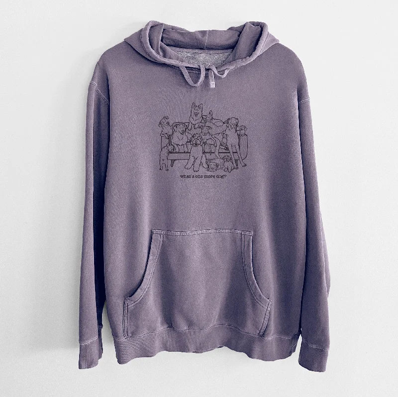 What's One More Dog? - Unisex Pigment Dyed Hoodie Hoodie with Toggle Buttons Decorative Unique