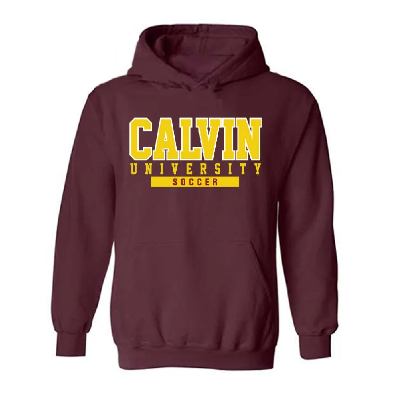 Calvin - NCAA Women's Soccer : Emma Shaffer - Hooded Sweatshirt Hoodie with Batwing Sleeves Loose Dramatic