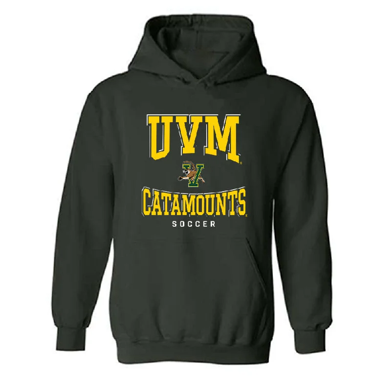 UVM - NCAA Women's Soccer : Katelyn Figueiredo - Classic Shersey Hooded Sweatshirt Hoodie with Hem Contrast Bold Stylish