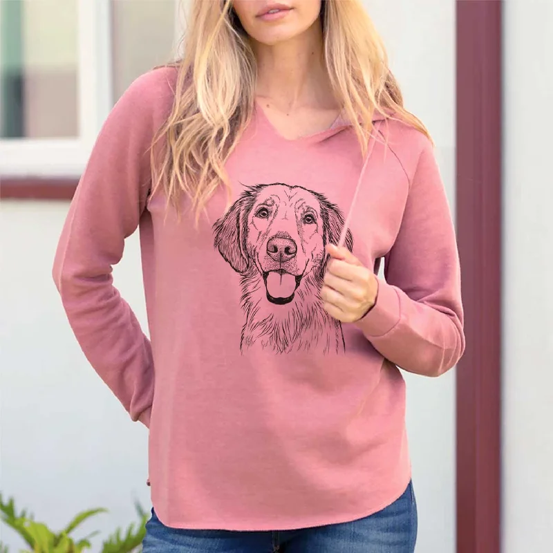 Riley the Golden Retriever - Cali Wave Hooded Sweatshirt Hoodie with Zipper Versatile Modern