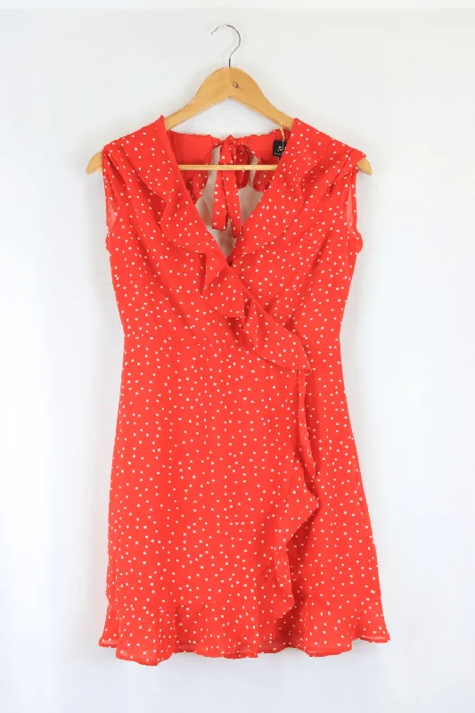 Bardot Red Polka Dot Dress 10 Tunics Fashionable chic