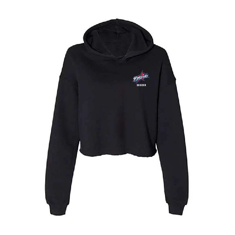 Francis Marion - NCAA Women's Soccer : Izzy Ashley - Women's Crop Fleece Hoodie Hoodie with Monochrome Minimalist Simple