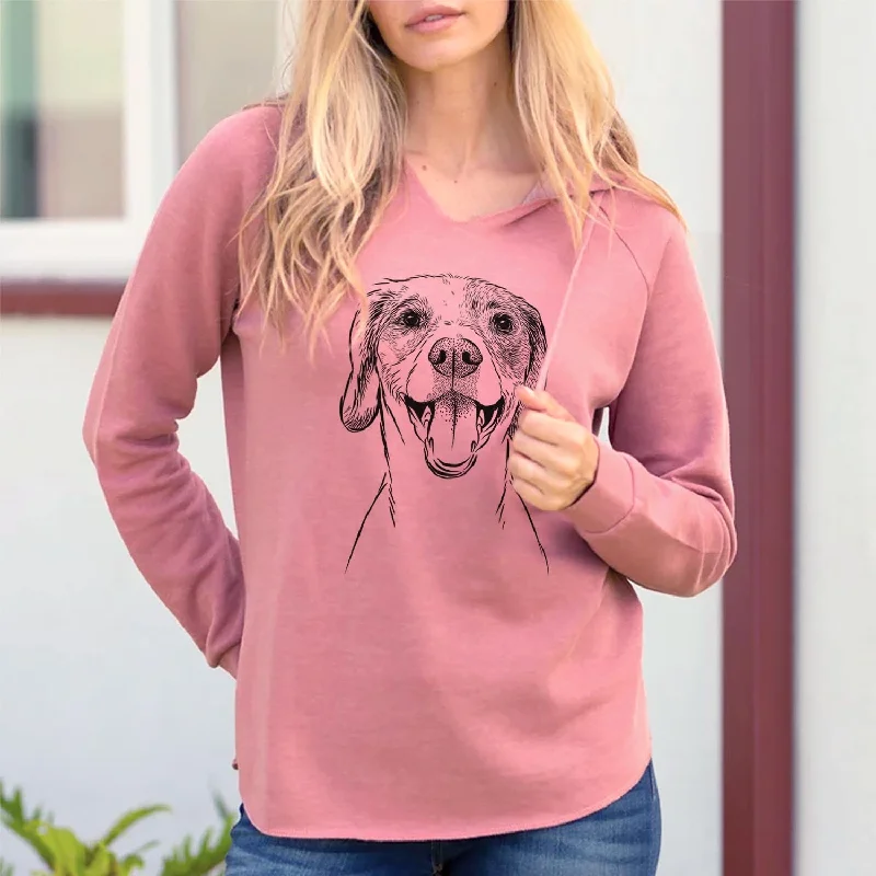 Obi the Beagle Mix - Cali Wave Hooded Sweatshirt Hoodie with Contrast Stitching Detailed Premium