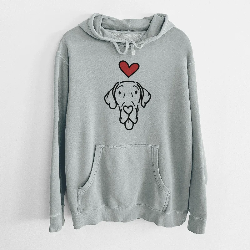 Love Always Great Dane - Bruce - Unisex Pigment Dyed Hoodie Hoodie with Full-Zip Functional Layering