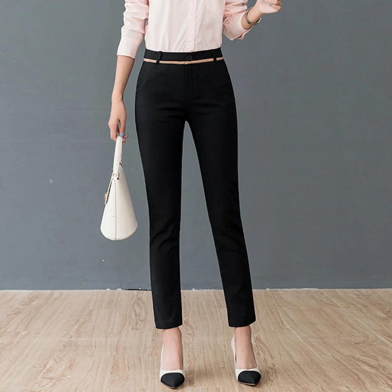 Women Pants Fashion Spring High Waist Comfortable Pleated Pants