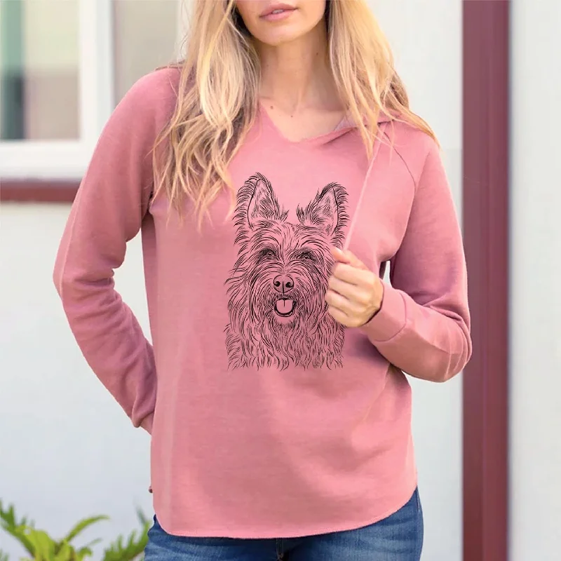 Kyros the Berger Picard - Cali Wave Hooded Sweatshirt Hoodie with Mock Neck Collared Structured