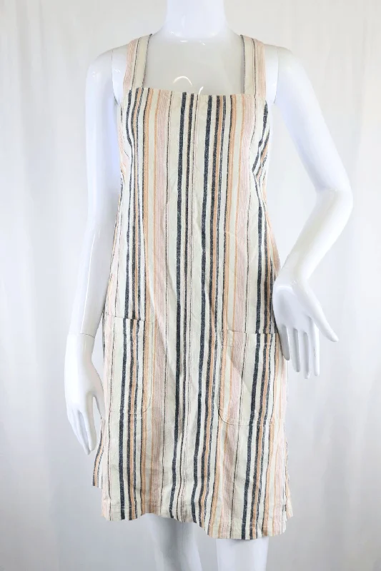 Roxy Striped Dress L Tunics Summer linen