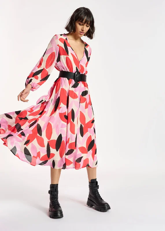 Crab Puff Sleeve Dress - Multi Tunics Occasion special