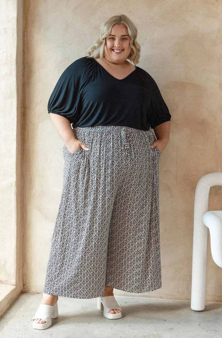 Darcy Pants 2.0 - Geo Comfy Cargo Trousers